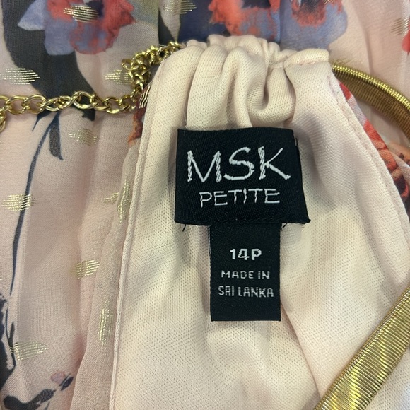 MSK Pink Floral Pleated Maxi Dress - Picture 7 of 7